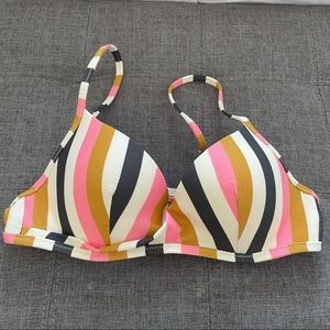 New Shade & Shore Flamingo Pink Bikini Top 34B